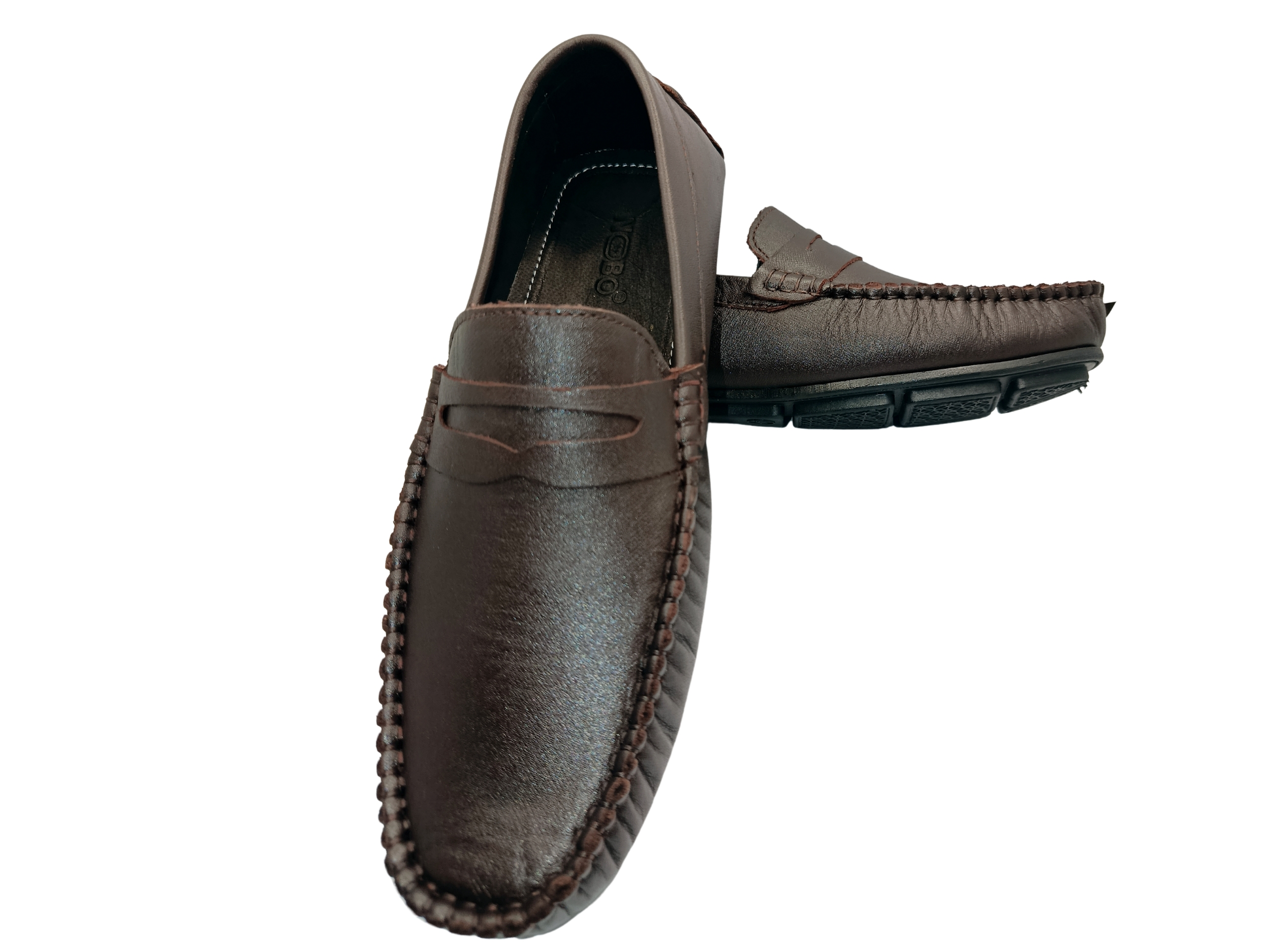 Leather Loafer Shoes For Men NB-003 Dark Brown