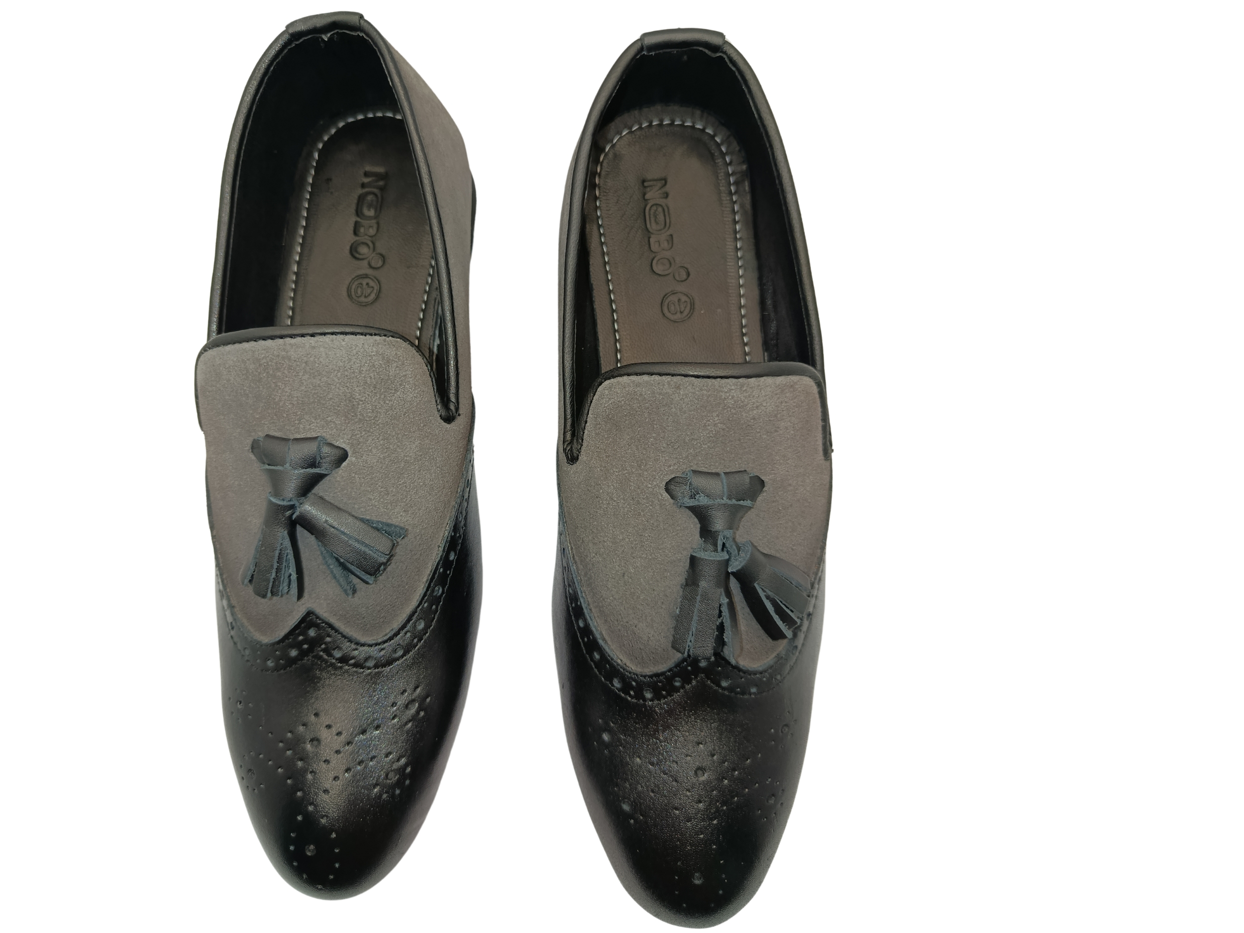 Leather Scarpe Tassel NB-003 Black