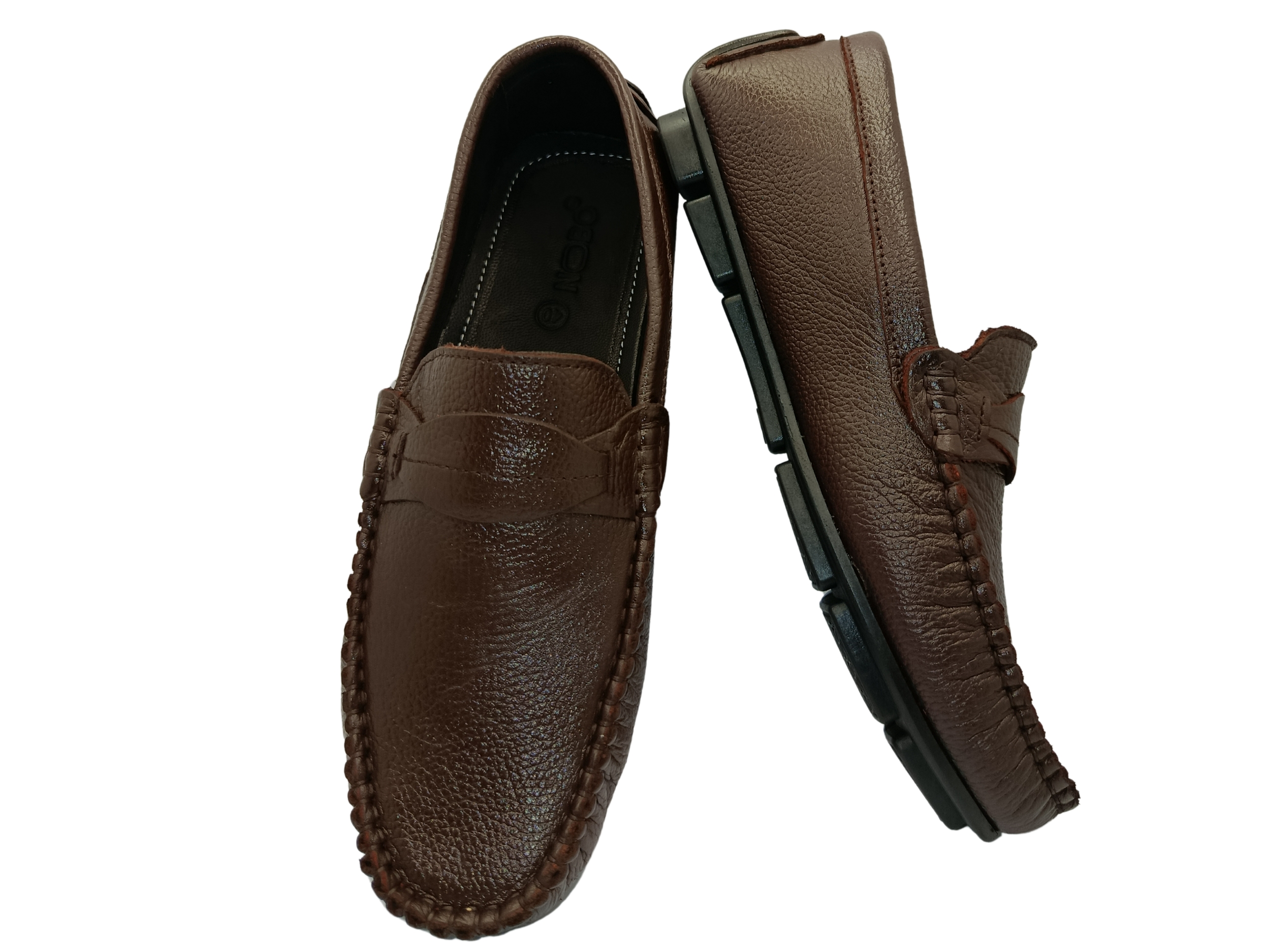 Leather Loafer Shoes For Men NB-005 Dark Brown