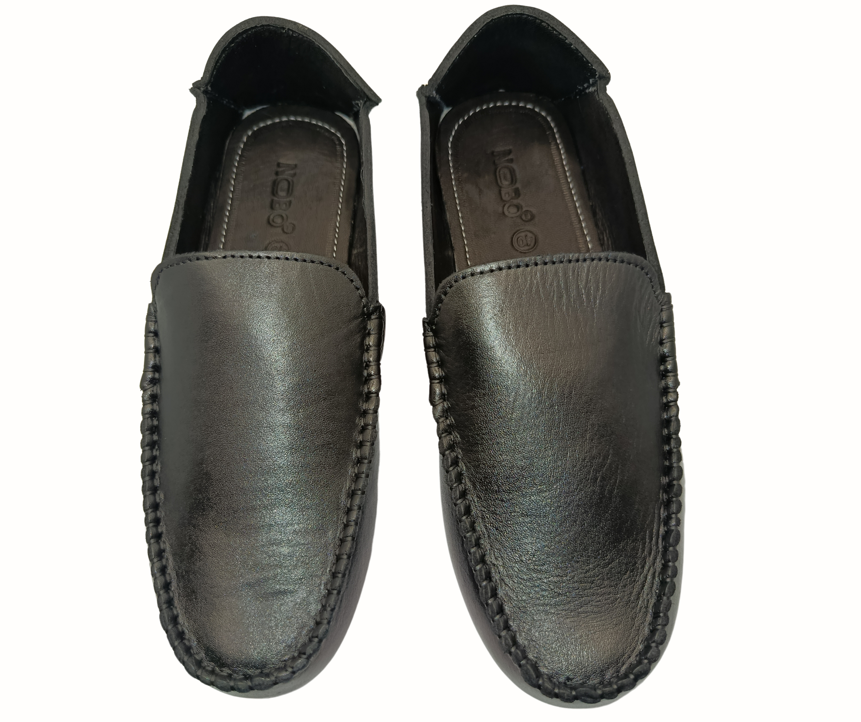 Leather Loafer Single-Part Design NB-001 Black