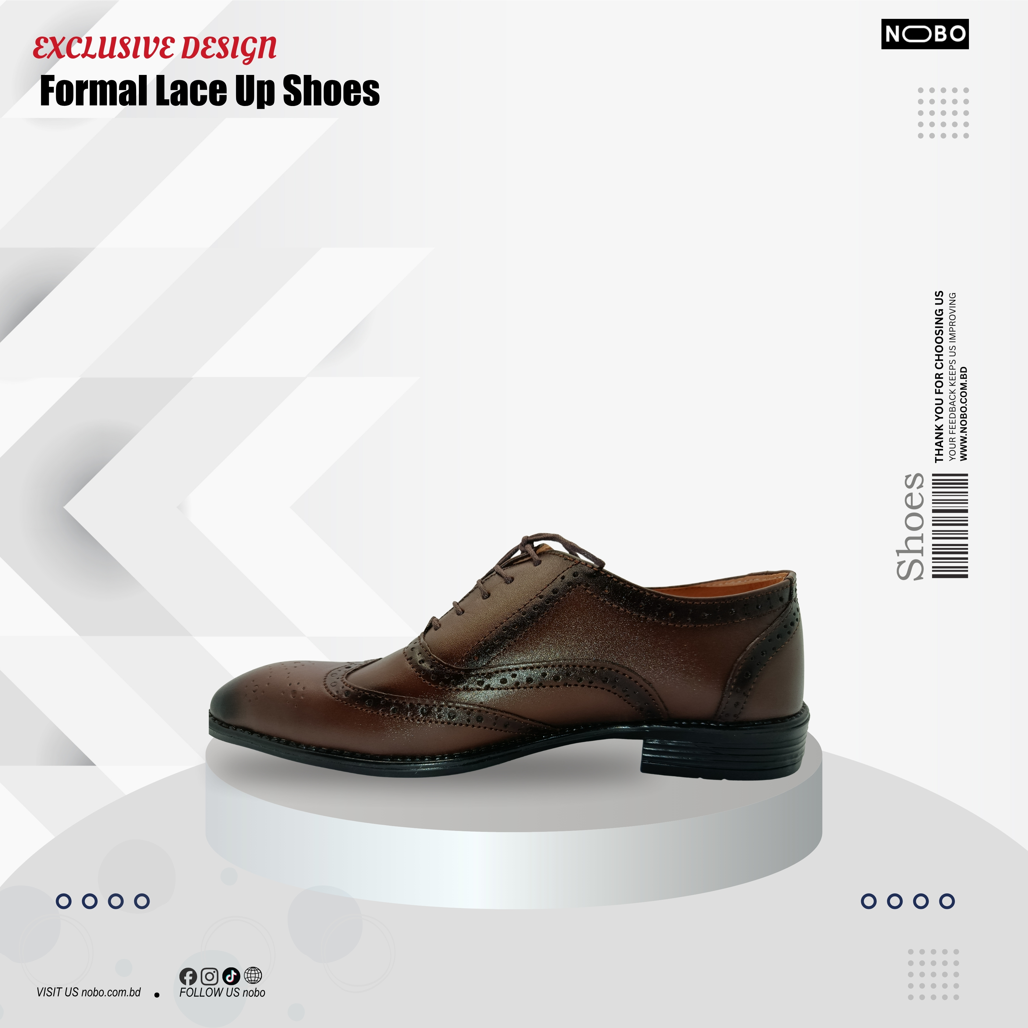 NOBO Formal Lace Up Shoes for Men NB-001