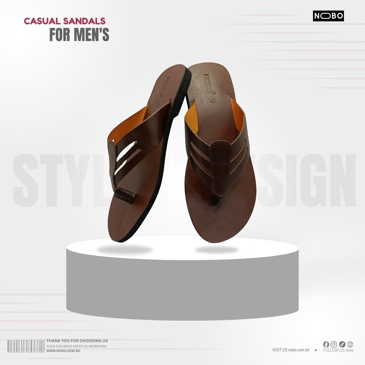 Leather Stylish Casual Sandals NB-02