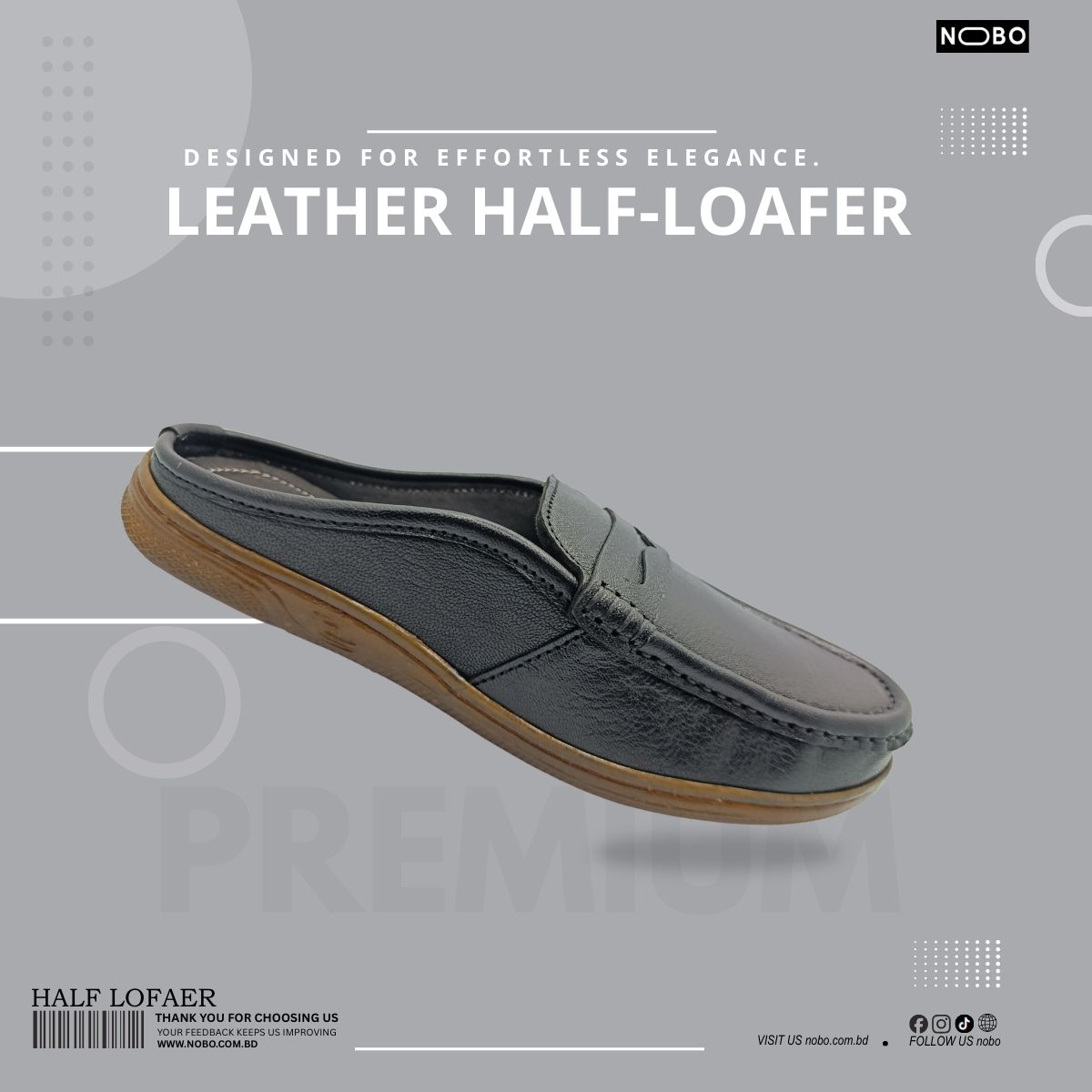 Half Loafer Shoes For Men NB-HL01