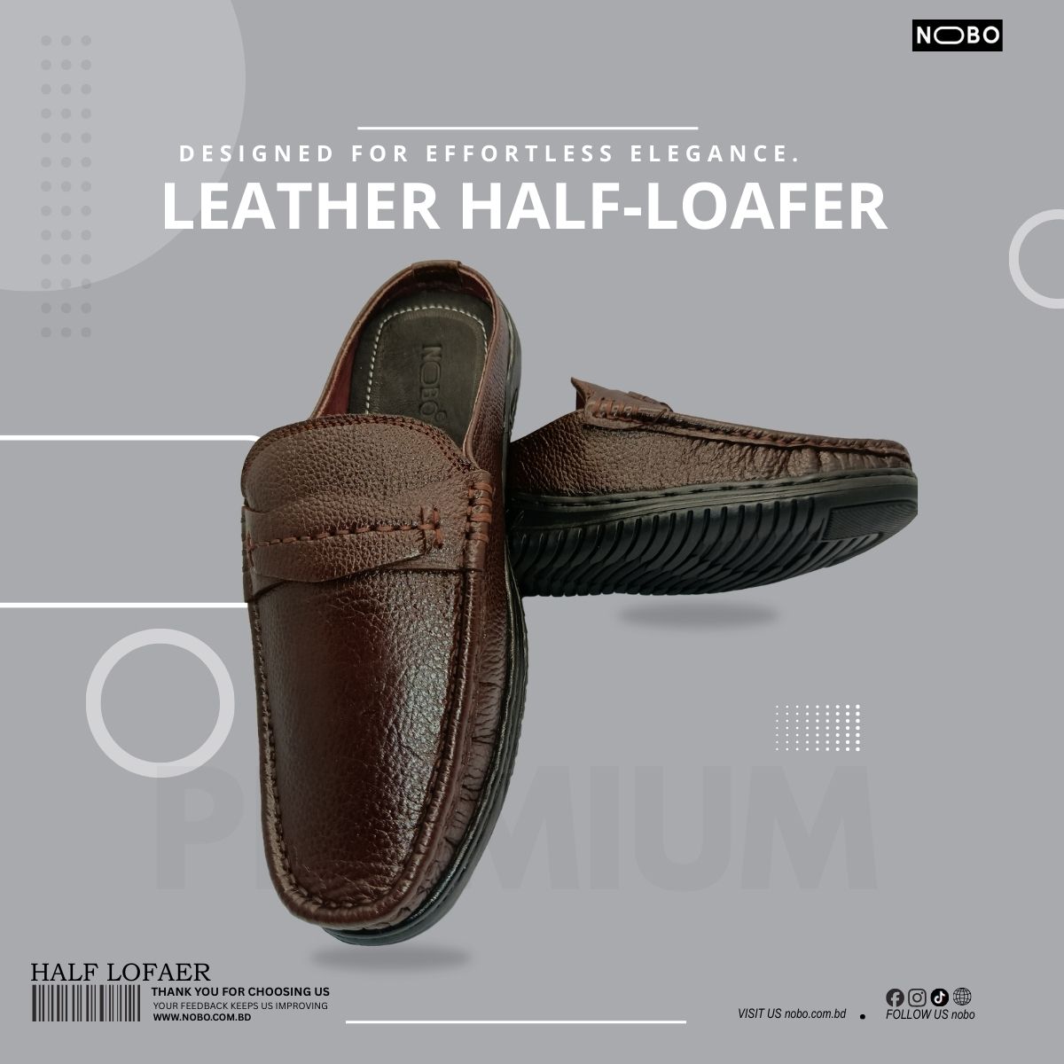 Half Loafer Shoes For Men NB-HL02